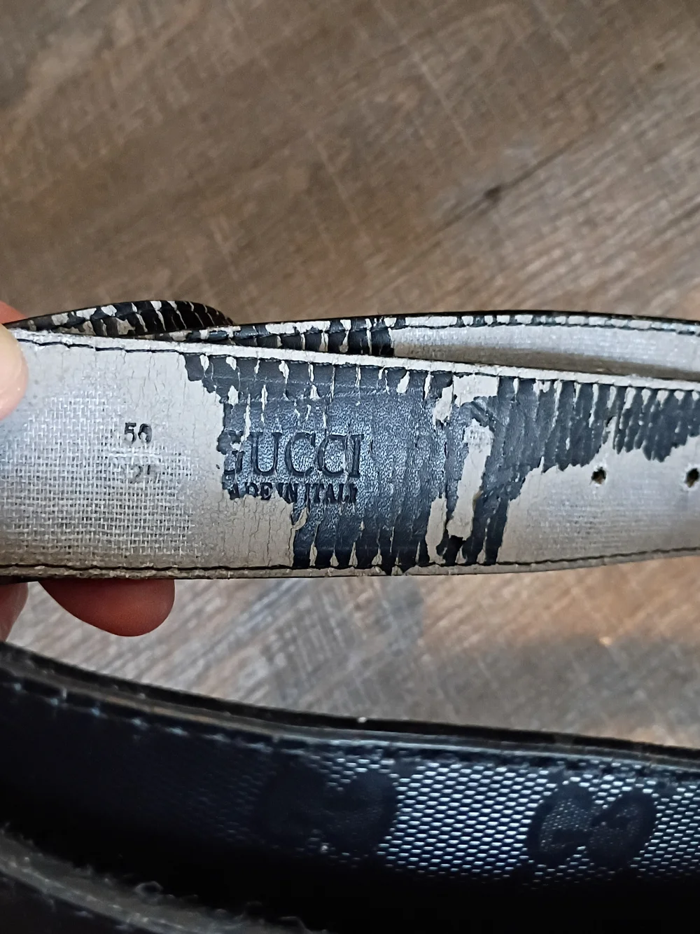 Gucci Black GG Monogram Belt Buckle